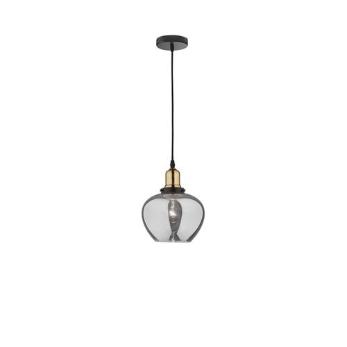 Smoky Glass  Bronze & Black Metal  LED E