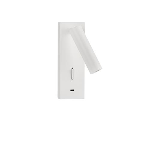 White Aluminium Adjustable Switch On/Off