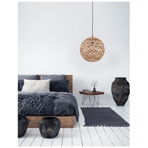 Dried Water Hyacinth Black Fabric Wire &