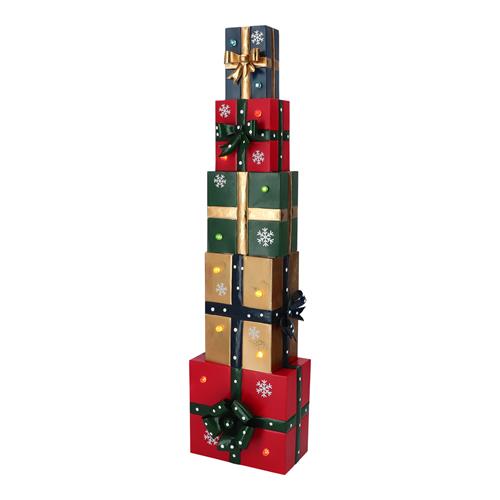 TOWER GIFT BOX LED METAL 23.7X17.3X94CM