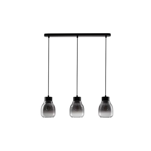Gradient Smoky Glass & Black Metal  LED