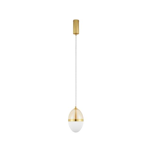 Opal & Cognac Glass Gold Metal LED 20 Wa