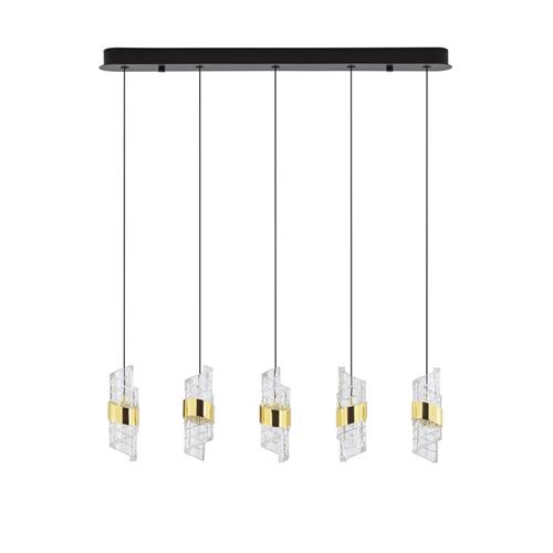 Gold Plating Metal Shade & Clear Acrylic