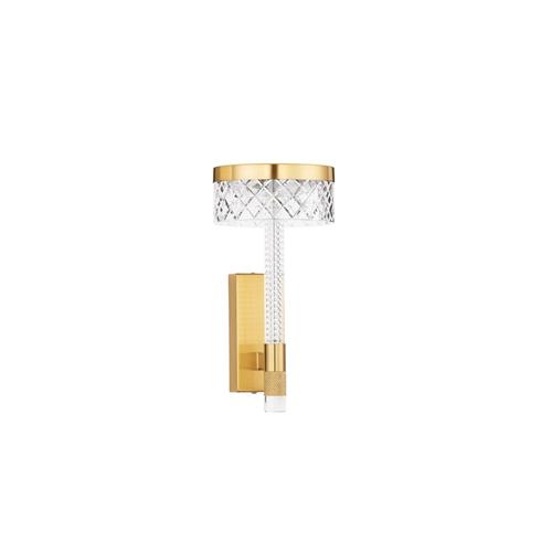 Brass Gold Metal & Clear Acrylic  LED 8W