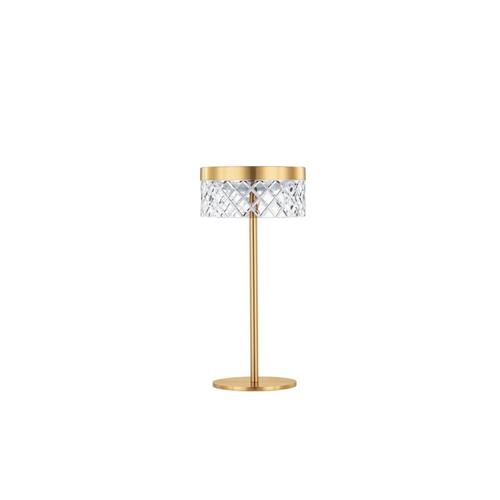 Brass Gold Metal & Clear Acrylic LED 6Wa