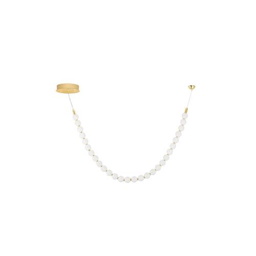 Triac Dimmable  Gold Metal & Opal Glass