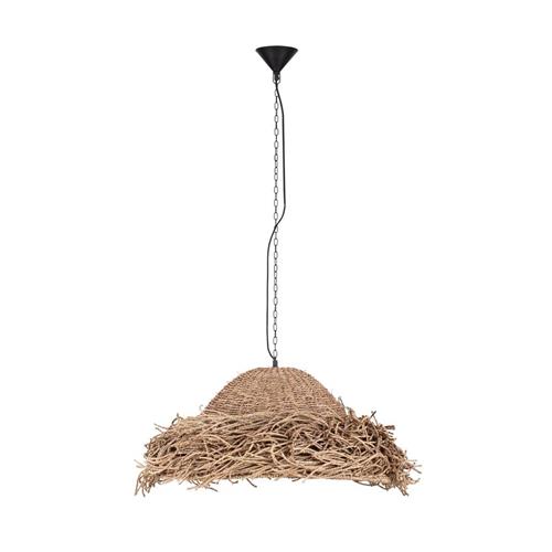 Natural Seagrass Black Fabric Wire & Bas