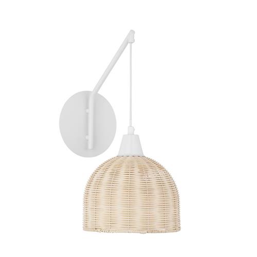 Natural Rattan White  Wire & Base  LED E