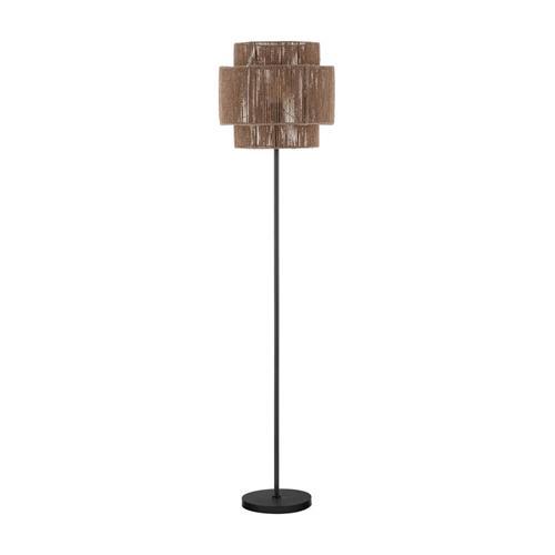 Sandy Black Metal & Straw Shade  LED E27