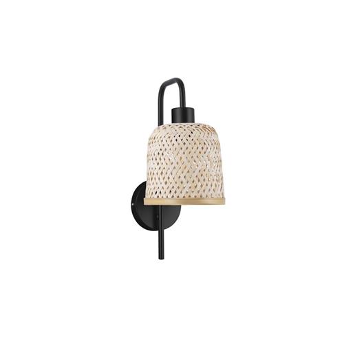 Natural Bamboo & Black Metal  LED E27 1x