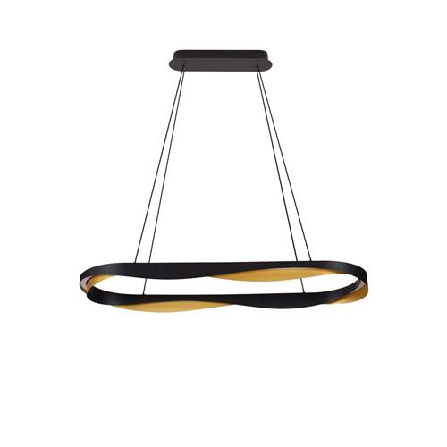 Triac Dimmable  Matt Black & Gold Alumin
