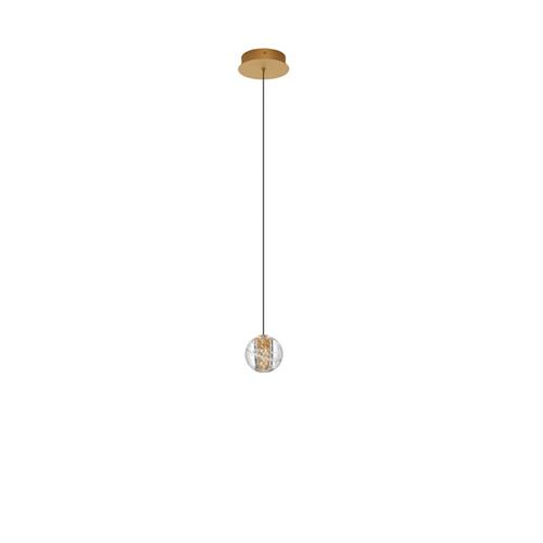 Gold Metal & Blown Glass  LED 4 Watt 220