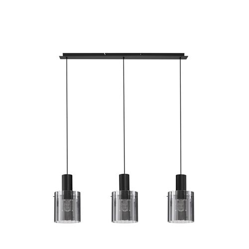 Sandy Black Steel & Smoky Glass  LED E27