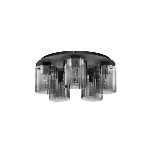 Sandy Black Steel & Smoky Glass  LED E27