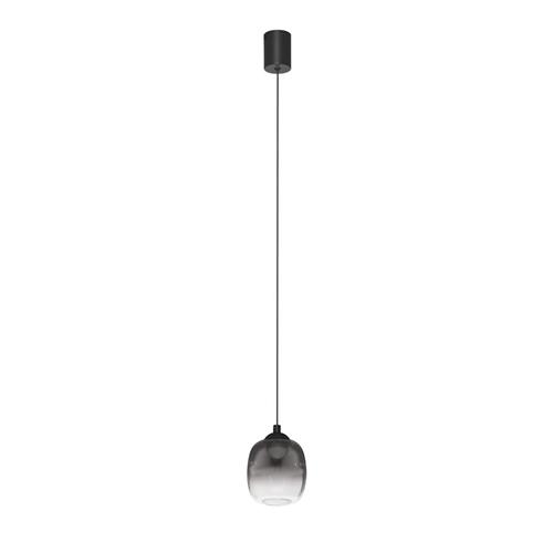 Sandy Black Metal  & Smoky Glass  LED 6