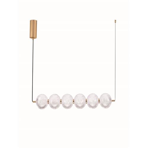 Triac Dimmable  Brass Gold Metal & Clear