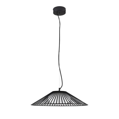 Matt Black Metal & Opal Glass  LED 15 Wa