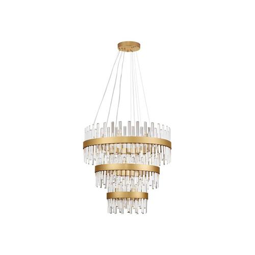 Satin Gold Metal Clear Crystal (114 pcs)