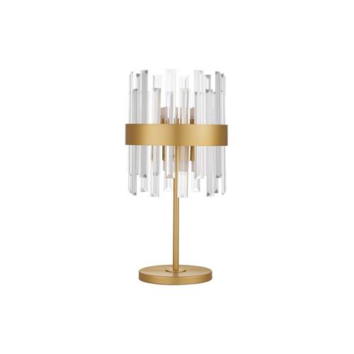 Satin Gold Metal Clear Crystal (20 pcs)