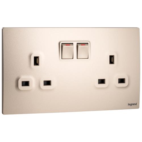 CH 2G  13A SP SW SOCKET W/ 2 E