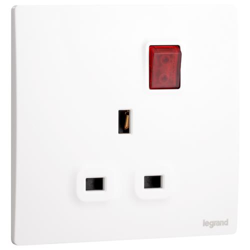 MW 1G  13A SP SW SOCKET +LED