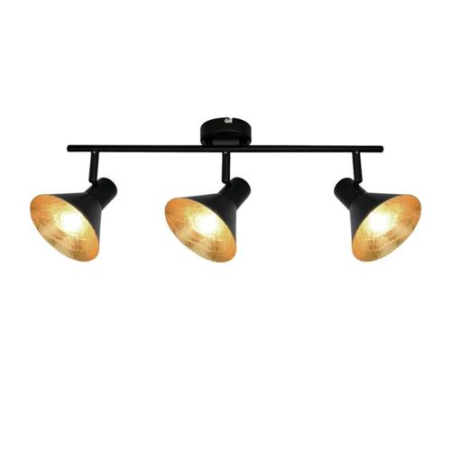 3/Lights Spot Black/Gold Harvey