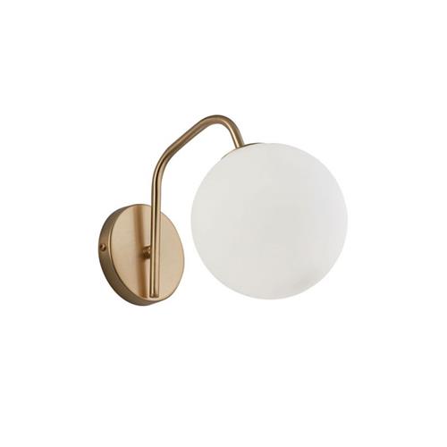 Wall Light Curved Arm Globe