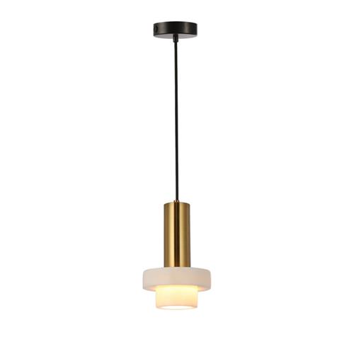 Pendant Lamp Gold+White H:230 Marble