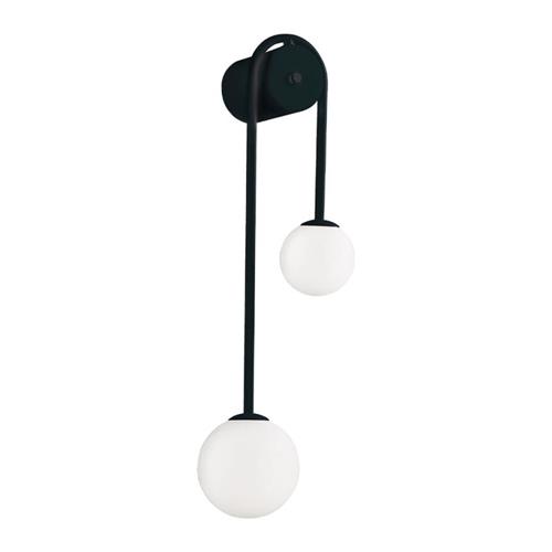 Wall Lamp 2/Lights Black Polina