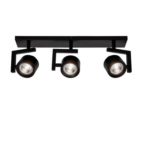 3/Lights Spot Black Magma