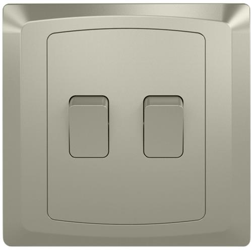 2G 2 WAY PLATE SWITCH MATT CHAMPAGNE