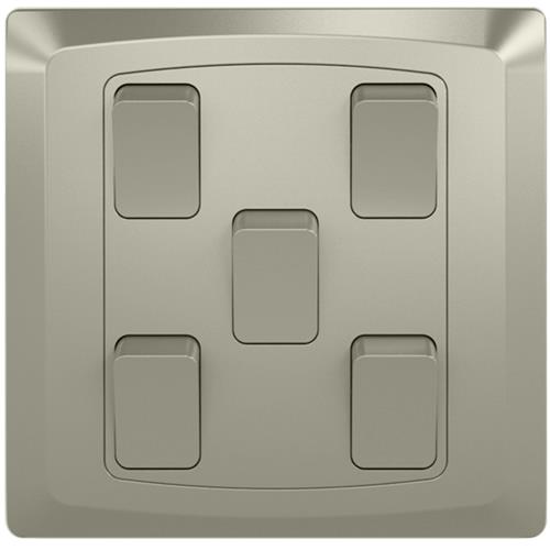 5G 2 WAY PLATE SWITCH(3X3) MATT CHAMPAGN