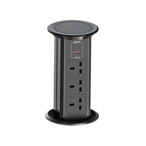 MOTORIZED POPUP SKT 3XUNI 2XUSB WIRELESS