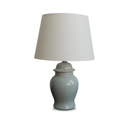 H 52CM PORCELAIN TABLE LAMP W/SHADE SG