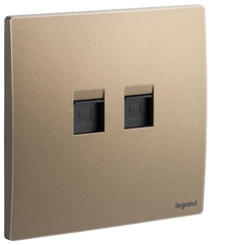 DOUBLE RJ45 CAT6 STP SOCKET