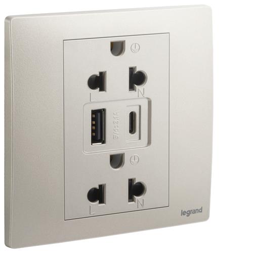 1G EURO-US 16A SOCKET+USB A+C