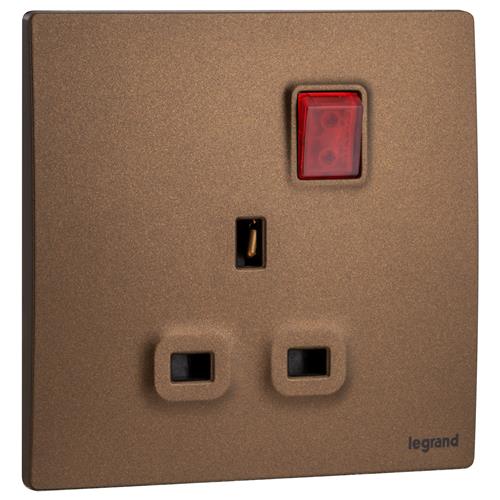 1G BS 13A SP SW SOCKET +LED