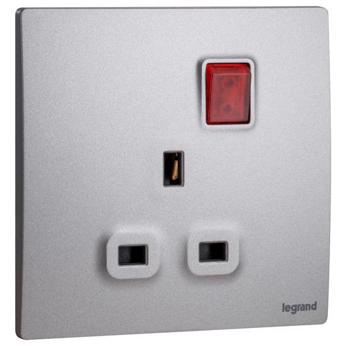 1G BS 13A SP SW SOCKET +LED