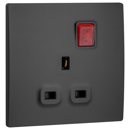 1G BS 13A SP SW SOCKET +LED