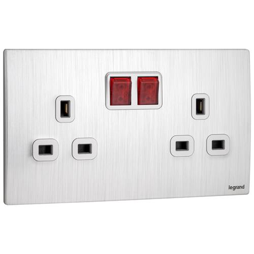 2G BS 13A SP SW SOCKET +LED