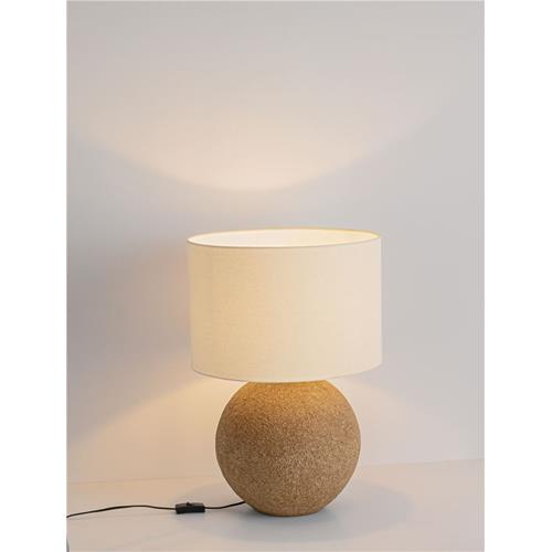 Rough Oak Papier-Mâché & Fabric Shade LE