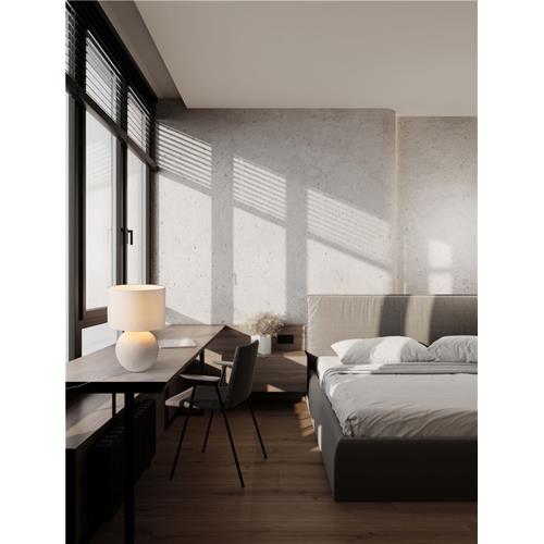 Rough Matt White Papier-Mâché & Fabric S