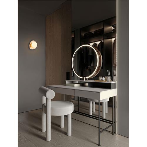 White Calaccata Marble &  Milky White Gl