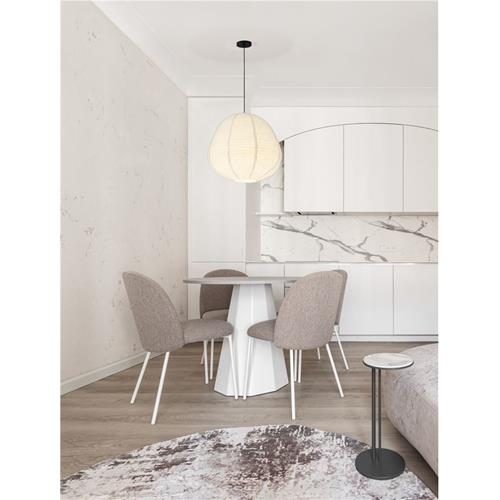 White Bouclé Fabric  LED E27 1X12Watt 10