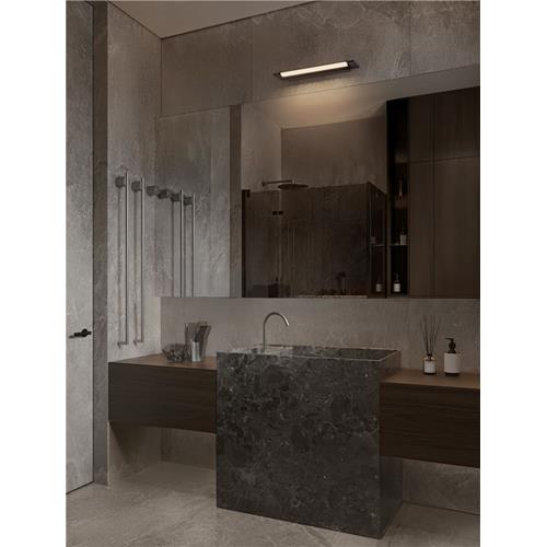 Sandy Black Steel, Aluminium & Acrylic L