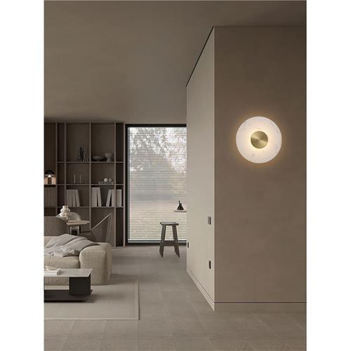 Imitated Alabaster Brass Gold Metal LED