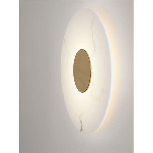 Imitated Alabaster Brass Gold Metal LED