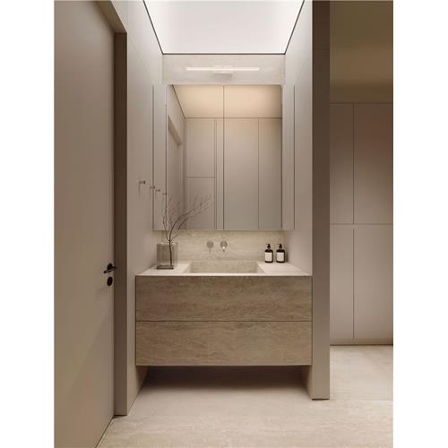 Sandy White Steel, Aluminium & Acrylic L