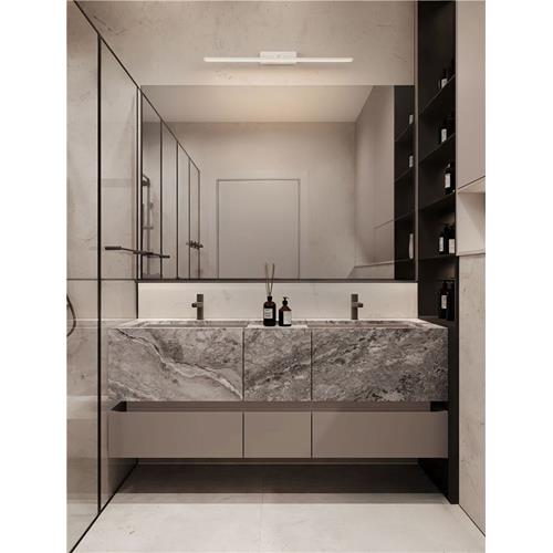 Sandy White Steel, Aluminium & Acrylic L