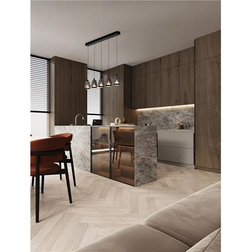 Triac Dimmable Smokey Glass  Matt Black